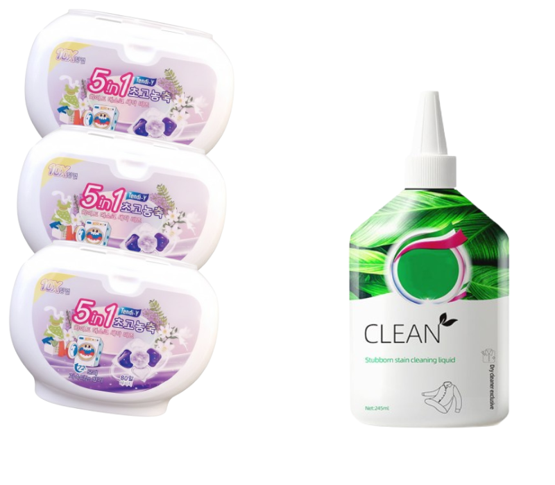 🌸🧺5-in-1 White Musk Laundry Detergent Pods (80PCS)✨ Say Goodbye to Stains