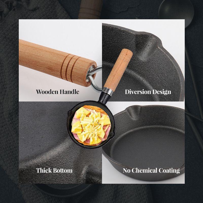 🍳Mini Nonstick Iron Pan 3.9”/10cm - Perfect Single-Serve Frying Pan✨
