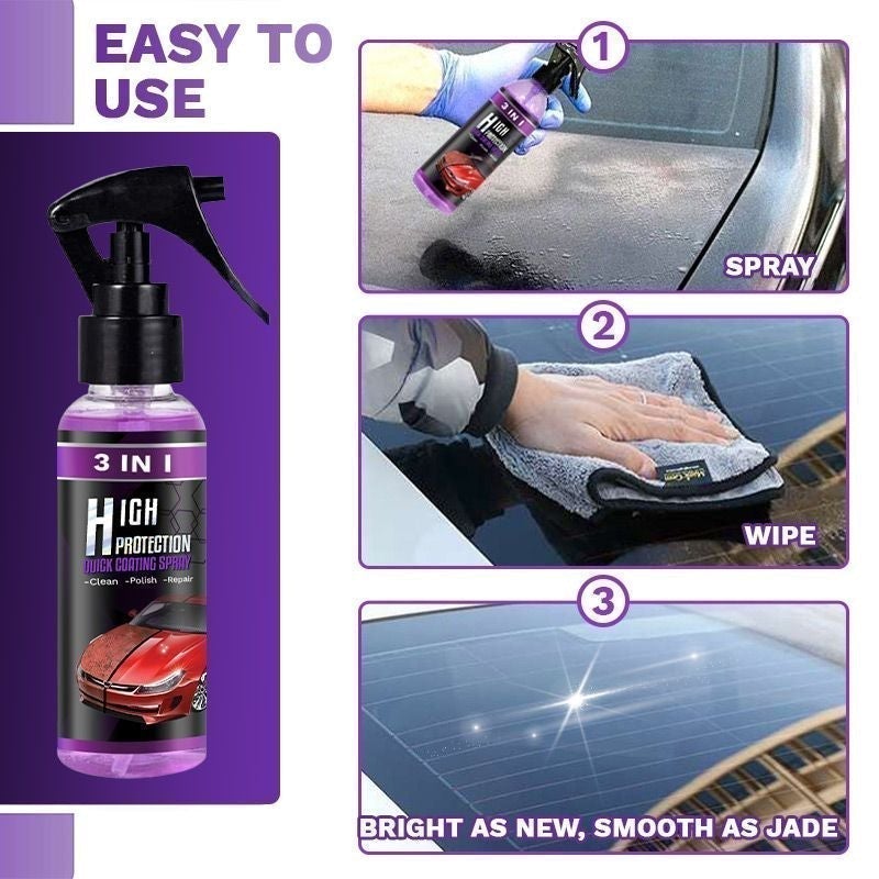 🔥Letzter Tag 50 % RABATT🔥3-in-1-Hochschutz-Schnellversiegelungsspray für Autos