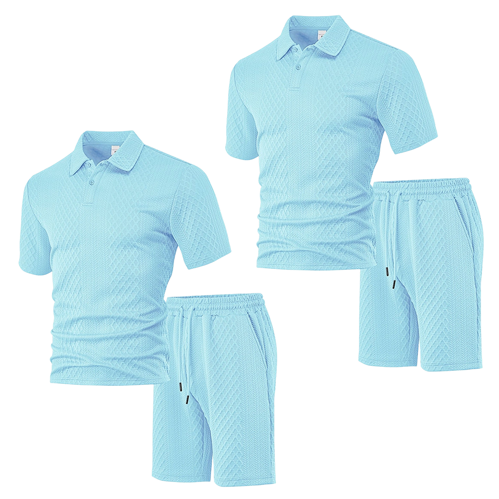 🥳HEISSER VERKAUF – 50% RABATT! 🥳💞Herren-Set mit Rautenmuster, 2-teilig – Blitzschnell bereit! Weiches, atmungsaktives Oberteil mit bequemen Shorts. Kein Aufwand, nur Stil. Perfekt für Garten-BBQs oder Kaffee-Dates. ☀️👕