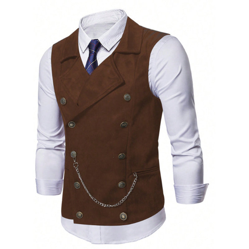 Men's Casual Retro Slim Fit Dress Vests for Suit or Tuxedo