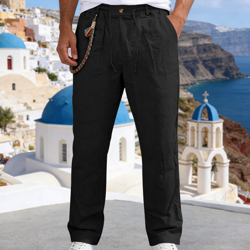 💥✨Limited-time 50% Off Special Offer🌞 Boho Chic Linen Blend Drawstring Pants 🌊