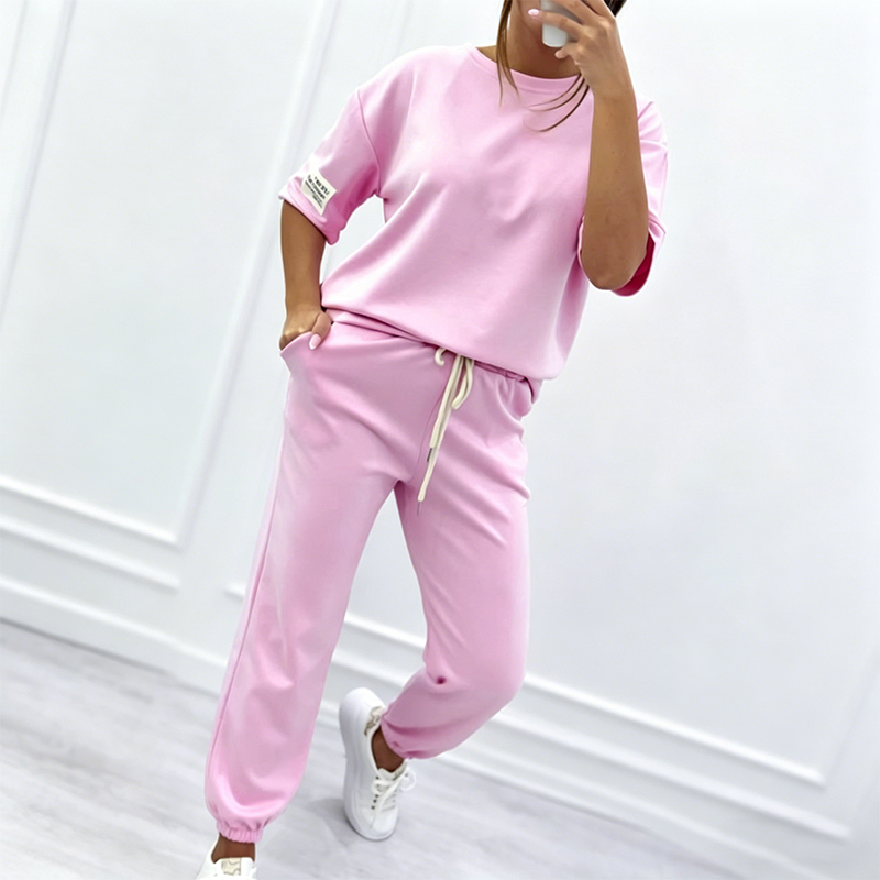 🔥 Zeitlich begrenzter Sale – bis zu 50% Rabatt💥Damen Freizeit Kurzarm Top & Hose Set