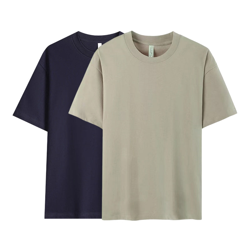 Herren T-Shirt mit überschnittenen Ärmeln in Unifarbe