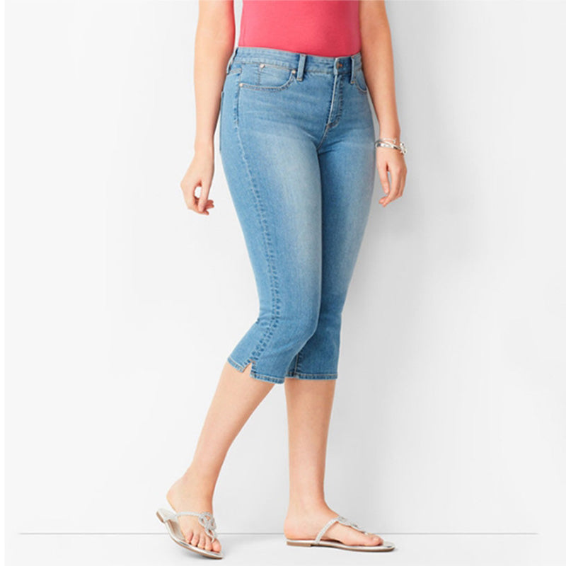 👖Women's Stretch Denim Capri Jeans☀️Stretchy, Flattering & Made For Everyday Comfort 😍