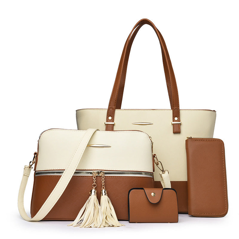 👜4-in-1 Color-Block Tote Bag Set ✨The Handbag Set Every Woman Needs