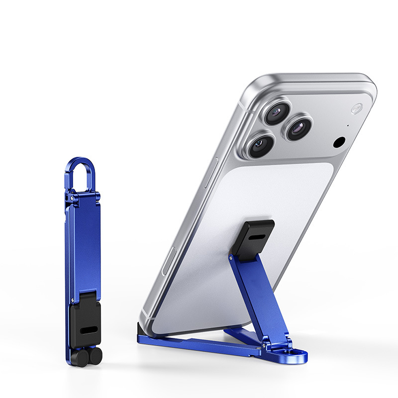 📱Mini Aluminum Phone Stand Keychain Foldable Desktop Holder – Small Gadget, Big Convenience✨