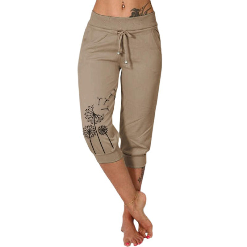 🌼🌿Women's High Waisted Drawstring Cropped Pants– Flattering Fit & Everyday Comfort ✨
