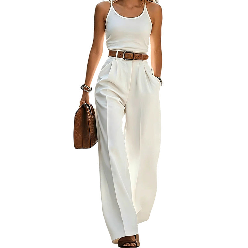 New Arrival✨👖 Flowing High-Waist Trousers in Soft Hues – Effortless Elegance from Office to City Outings
