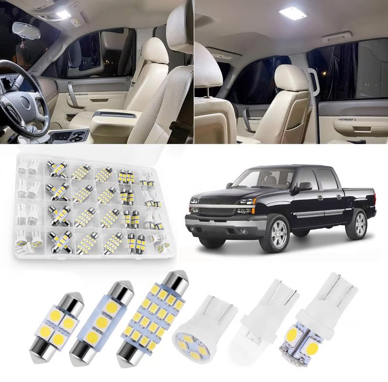 42 Pieces Interior Car Lights💡 Super Bright White Dome Map Tail Cab Lights Bulb Kit Set