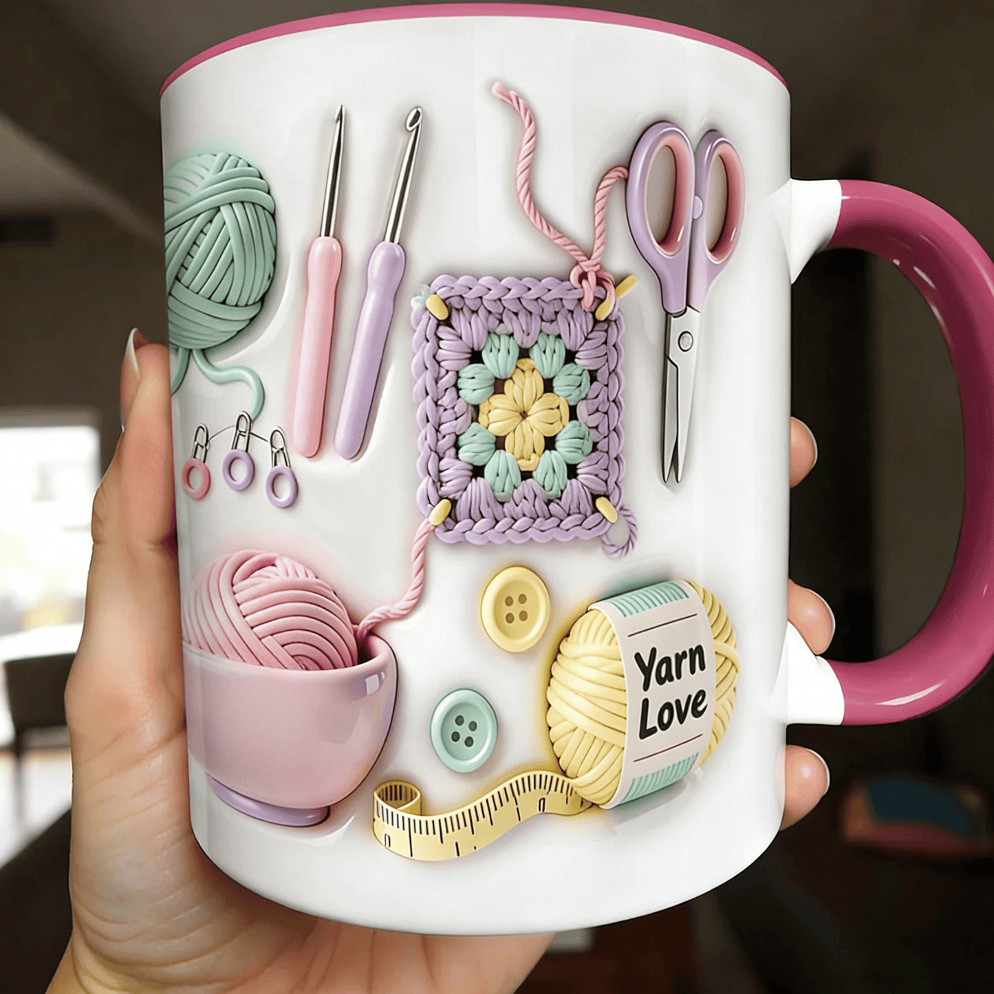 🔥LAST DAY SALE 50% OFF!!🏆Flash Sale⚡ 50K+ SOLD! Almost Gone💥Yarn Love Mug, Gift For Crafters And Creative Souls