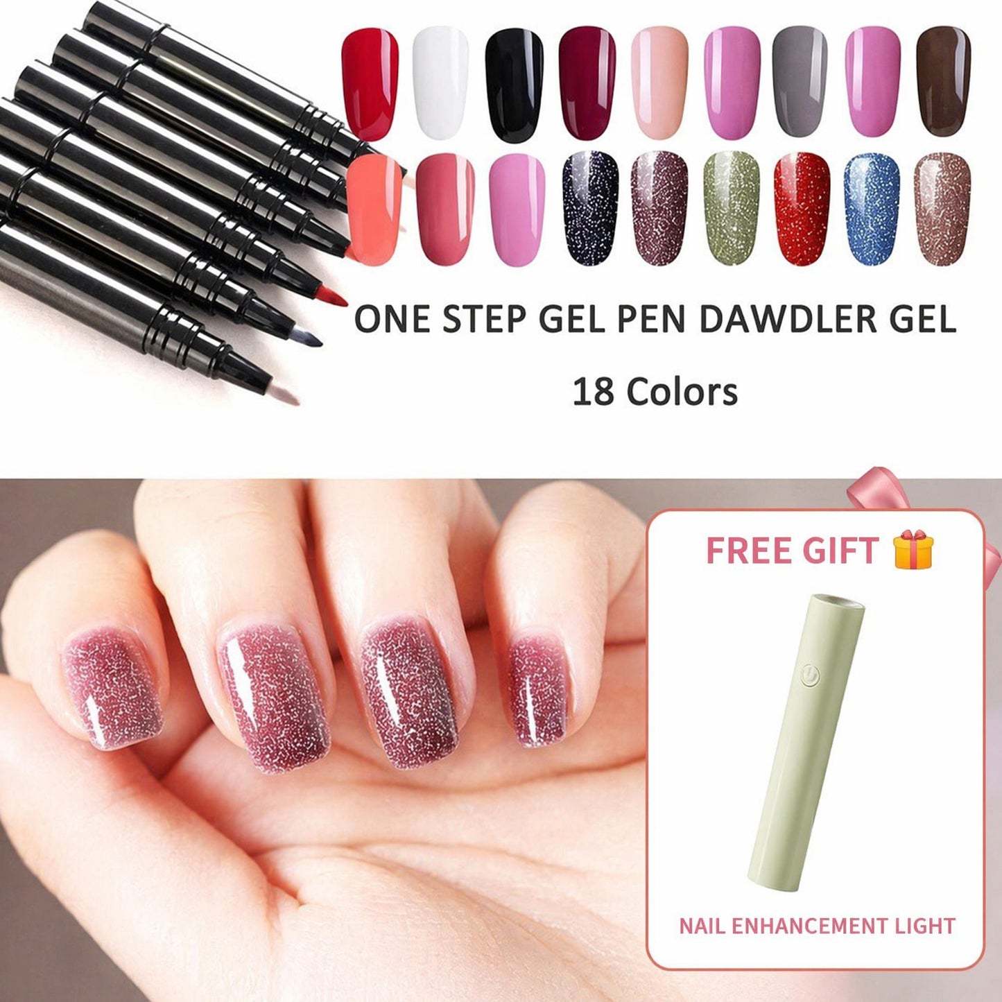 💅Zeitlich begrenztes Angebot: 1 kaufen, 1 gratis dazu ✨Ein-Schritt-Nagelgellackstift🎨Kostenlose tragbare Mini-UV-Nagellampe💡