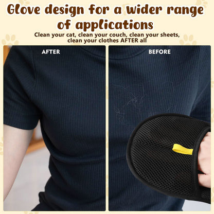 🐾🧤 Pet Hair Remover Electrostatic Gloves – Double-Sided Efficient, Soft Silicone & Washable Reusable (Versatile Home+Car)!