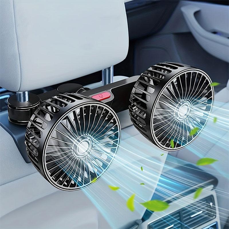 🌞Summer Sale 56% OFF🔥Dual Head USB Car Seat Fan, 3-Speed 360° Rotatable
