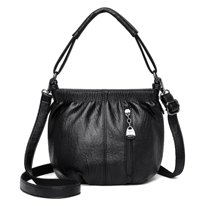 🔥🎁New arrival 50% OFF💥🔥Casual Pleated Bucket Soft Leather Handbag Shoulder Bag