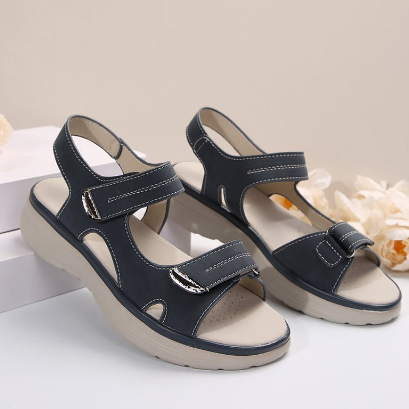 ✨Women’s Wedge Sandals With Hook & Loop Straps – Stylish Height & All-Day Walking Comfort ☀️