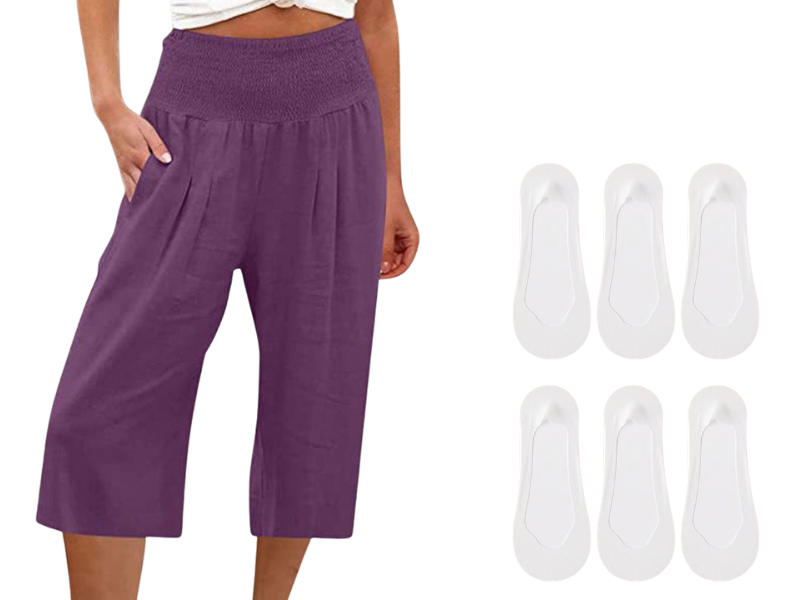 ☀️2026 HOT SALE 50% OFF🌿Lightweight Elastic Waist Crop Pants for Women