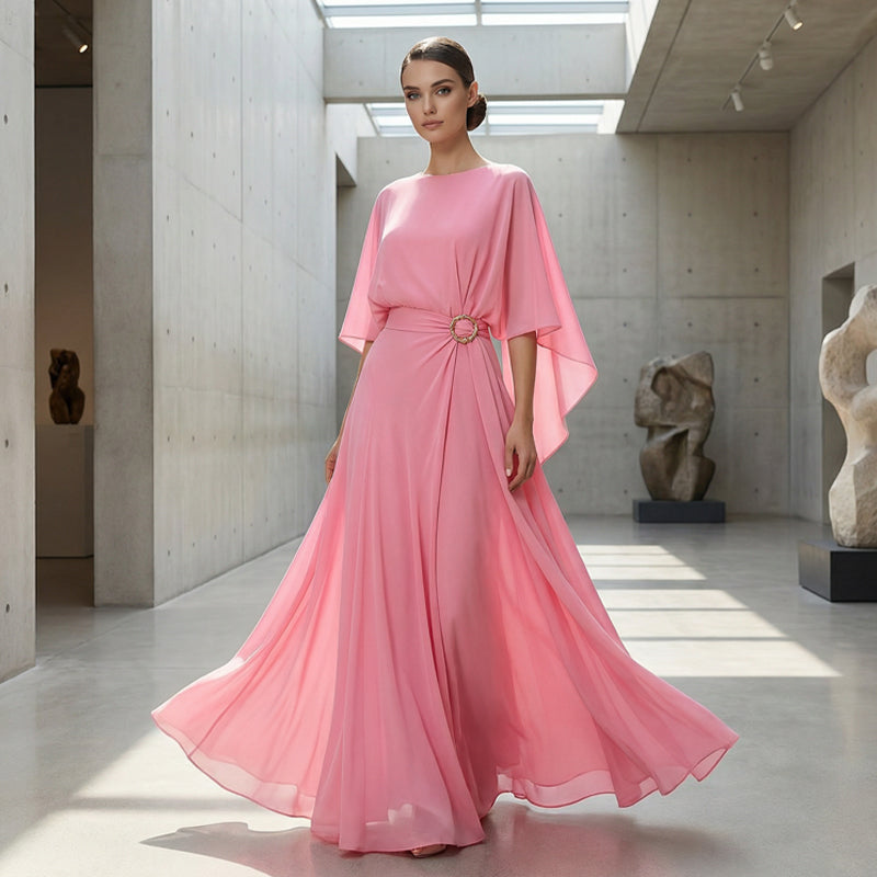🥳2026 HOT SALE🥳💞50K+ SOLD!💥👵🌸 50% OFF! Flowing Cape Sleeve Top & Wrap Pants Set – Elegant Cape Sleeves, Flattering Wrap Front. Wide-leg Pants Elongate. Effortless Sophistication. 🕊️✨
