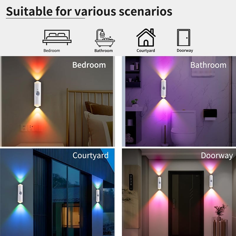 🎁LETZTE WOCHE SONDERPREIS 6,8 £!!⏳Wiederaufladbare intelligente LED-Bewegungssensor-Umgebungslicht