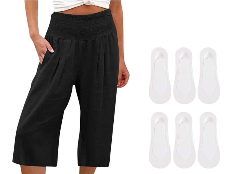 ☀️2026 HOT SALE 50% OFF🌿Lightweight Elastic Waist Crop Pants for Women