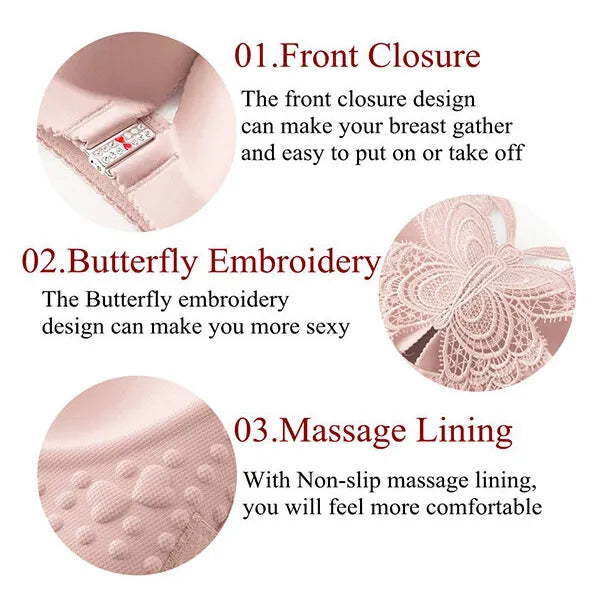 🎁Hot Sale 55% OFF⏳Butterfly Embroidery Wirefree Bra – Wire-Free Lift & All-Day Support ✨