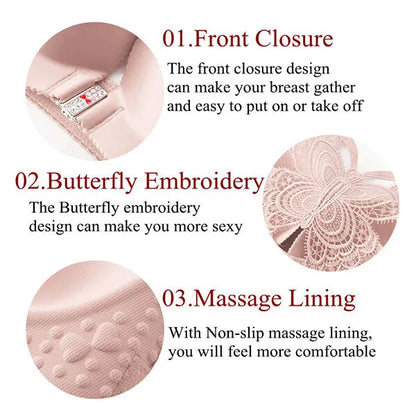🎁Hot Sale 55% OFF⏳Butterfly Embroidery Wirefree Bra – Wire-Free Lift & All-Day Support ✨