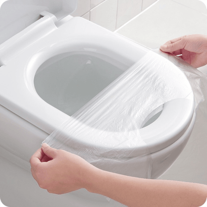 🎁2025 Top-Angebot🎁 - 50% RABATT💥 Einweg-Toilettensitzauflagen aus Plastik - Nie wieder Sorgen vor öffentlichen Toiletten👋