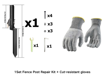 💥✨Limited-time 50% Off ✨ Heavy-Duty Fence Post Repair Kit 🌳Quickly Repair Your Fence 🔧