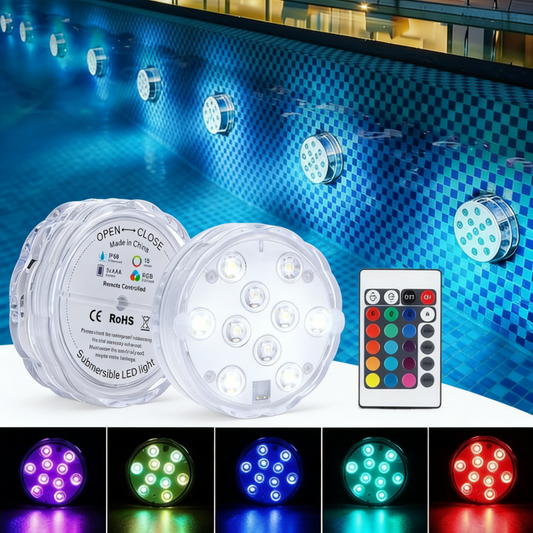 😍Underwater LED Lights (With Wireless Remote Control)🌈 Turn Your Pool Into A Party In Seconds 💦✨