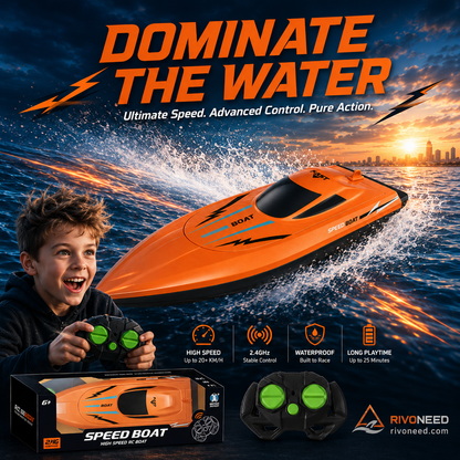 🚤 LIMITED-TIME 50% OFF! ✨ Dual-Motor RC Boat – 2.4GHz, Waterproof, Impact-Resistant 🌊