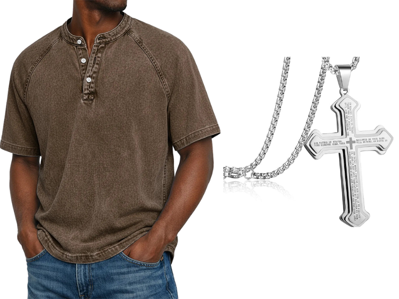 ✨Men's Casual Band Collar Short Sleeve Shirt - Comfortable, Breathable & Effortlessly Stylish
