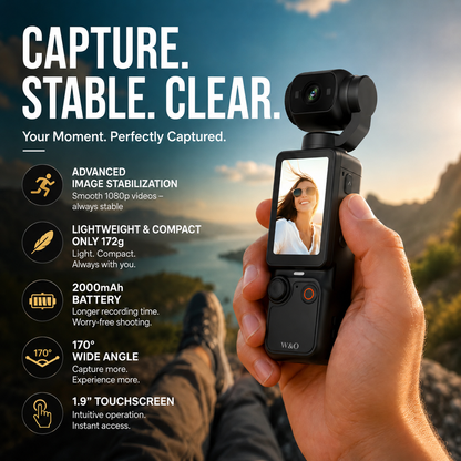 🥳2026 TOP-ANGEBOT🥳💞50.000+ VERKAUFT!📸🖐️ 50% RABATT! Taschen-Kamera mit Klappbildschirm – 1080P, 170° Weitwinkel, Anti-Shake. Leicht, 2000mAh. Dein Reisebegleiter! ✨🎥