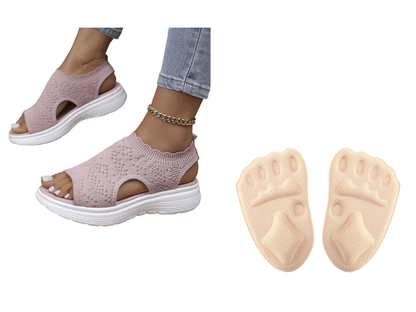 👡🌬️ Women's Breathable Knit Platform Sandals – Lightweight and Soft ✨