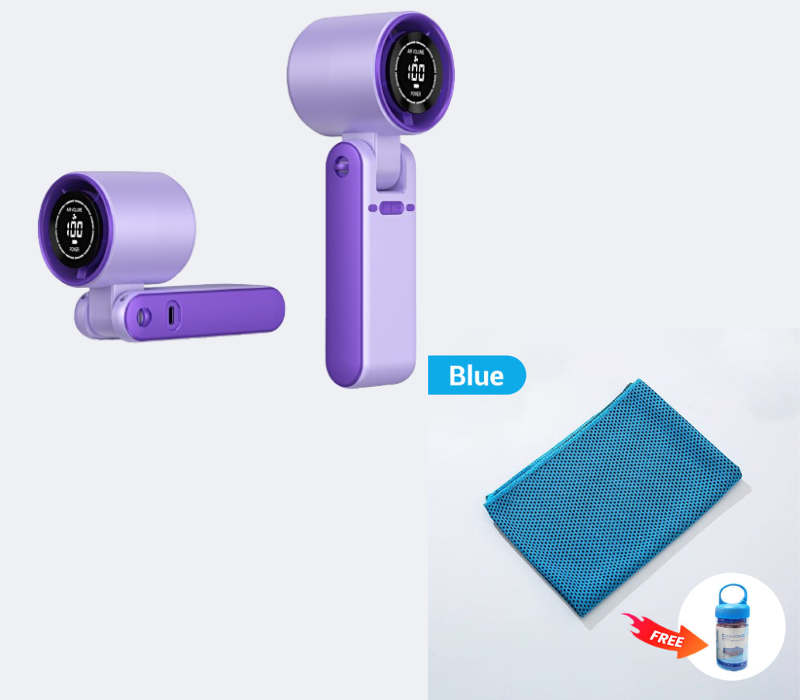 Portable Handheld Fan with LED Digital Display🌬️ Stay cool—Anytime, Anywhere❄️
