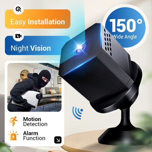 📹🌙 Mini Smart HD Security Camera – Night Vision, Motion Detection & Two-Way Audio 🔒