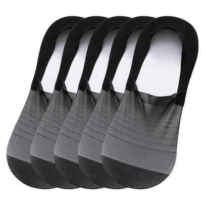 5 Pairs Ice Silk No-Show Socks Set