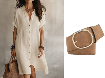 🌸Women's Short Sleeve Button-Down Shirt Dress – Your New Wardrobe Essential ✨