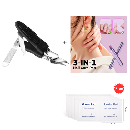 ✂️Professionelles 3-in-1 Pediküre-Scherenset – Präzisions-Nagelwerkzeug aus Edelstahl ✨