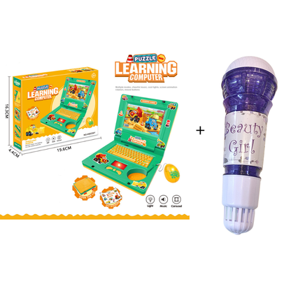 🔥 Interactive Simulation Toy Laptop – Pretend Play Computer with A-Z Keyboard & 1-10 Number Keys, 55+ Songs Lights Sounds, 5 Learning Modes (ABC/Numbers/Music/Games/Messages), Foldable with Handle