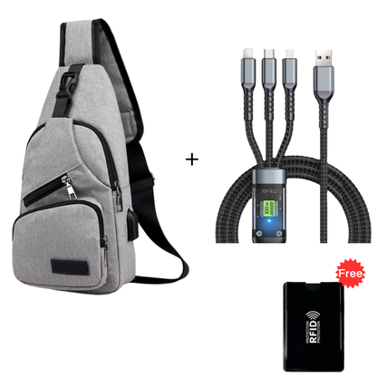 🎒 50% OFF NOW!⛰️ Outdoor Sport Sling Pack – Multifunctional, Durable & USB Port – Urban Commuter Essential 🚴‍♂️