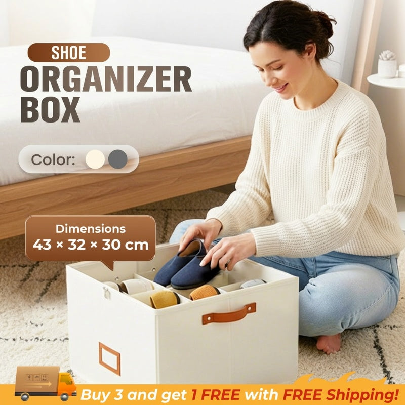 👟 Schuh-Organizer-Aufbewahrungsbox aus Stoff – faltbares Design, großes Fassungsvermögen, staubdicht & atmungsaktiv, platzsparend für Schrank & Schlafzimmer 🧺