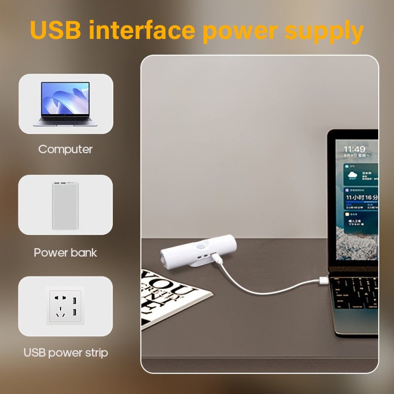 🎁LETZTE WOCHE SONDERPREIS 6,8 £!!⏳Wiederaufladbare intelligente LED-Bewegungssensor-Umgebungslicht