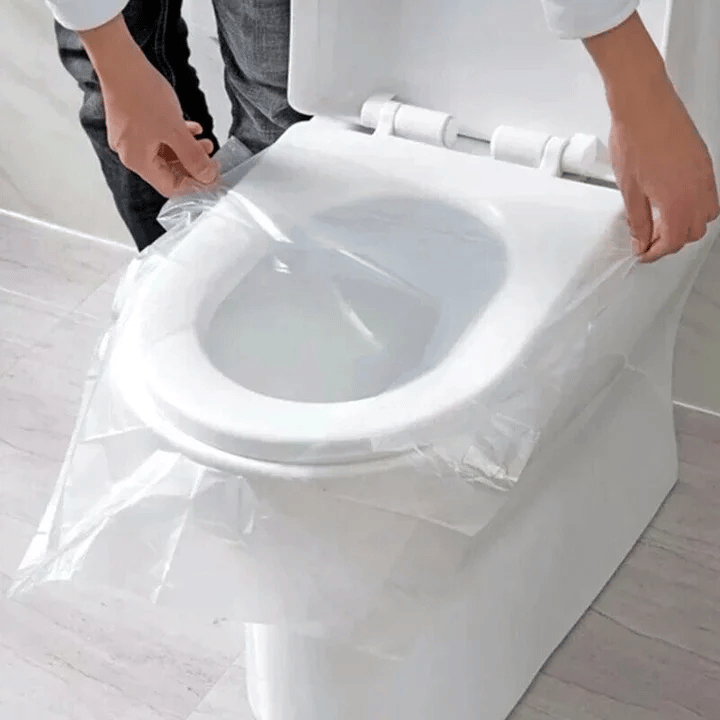 🎁2025 Top-Angebot🎁 - 50% RABATT💥 Einweg-Toilettensitzauflagen aus Plastik - Nie wieder Sorgen vor öffentlichen Toiletten👋