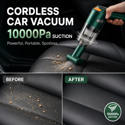 📢📢50% OFF !! ⏰ Cordless Car Vacuum – 10000Pa Suction & 4000mAh Battery 🚗
