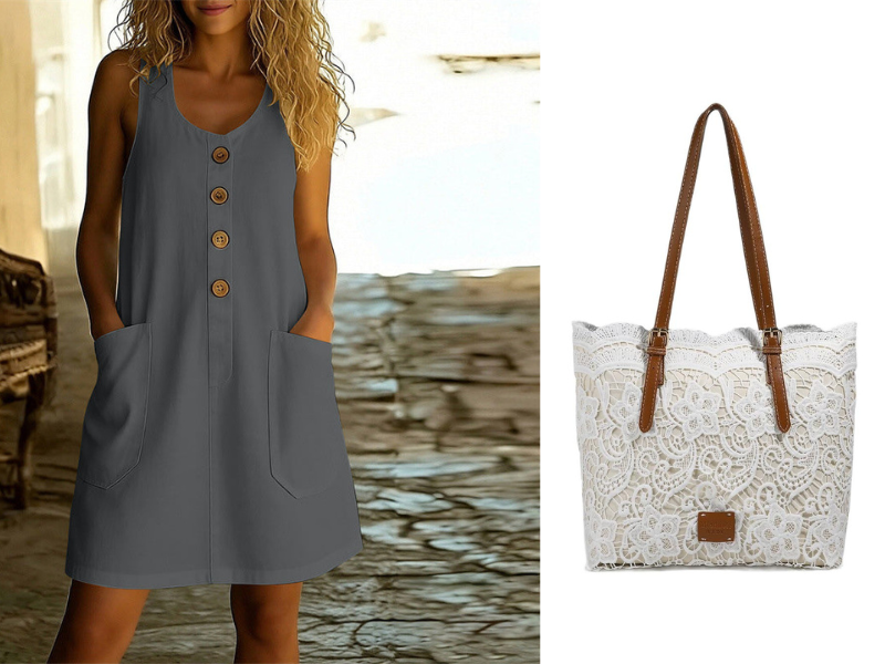 🌸Women's Solid Color U-Neck Sleeveless Cotton Linen Dress - Lightweight, Breezy & Ridiculously Comfy 💛