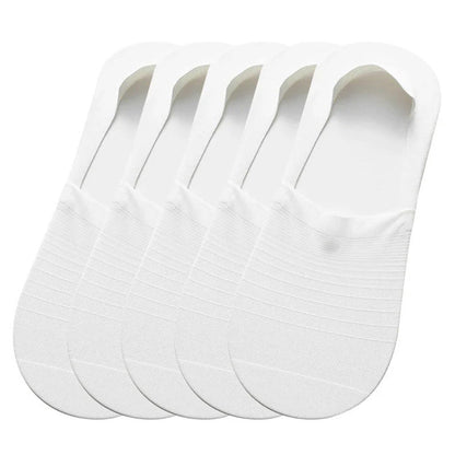 5 Pairs Ice Silk No-Show Socks Set