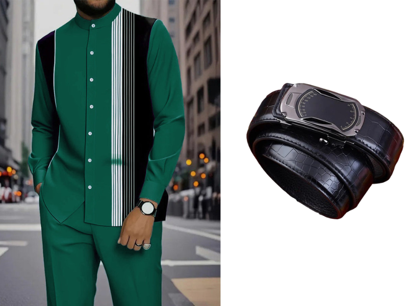 👔 Men's Striped Shirt & Pants 2-Piece Set✨ Effortless Style✨