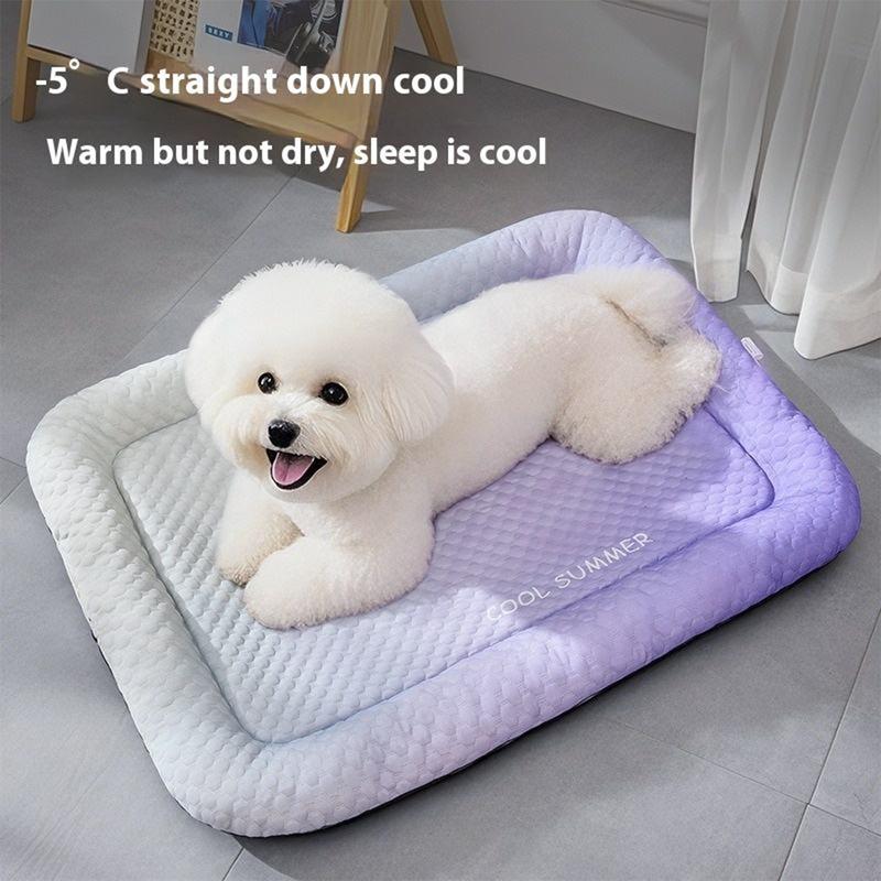 🎁Last Day Promotion 60% OFF🔥Pet Cooling Mat for Dogs & Cats 🐾  Naturally Cool Ice-Silk Pad • Breathable, Washable & Soft 🌿  For Floors, Sofas & Car Travel • Multiple Sizes • Gradient Colours ☀️🐶🐱