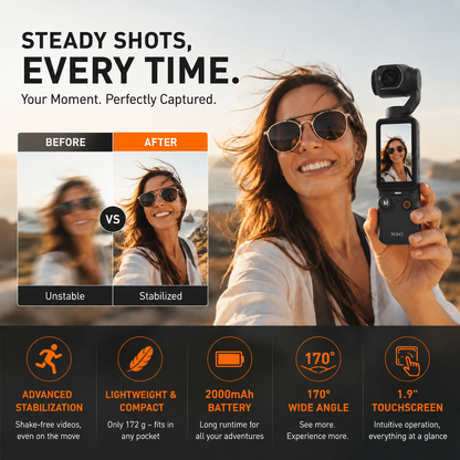 🥳2026 TOP-ANGEBOT🥳💞Über 50.000 verkauft!📸🖐️ 50% RABATT! Taschen-Kamera mit Flip-Display – 1080P, 170° Weitwinkel, Anti-Verwacklung. Leicht, 2000mAh. Dein Reisebegleiter! ✨🎥