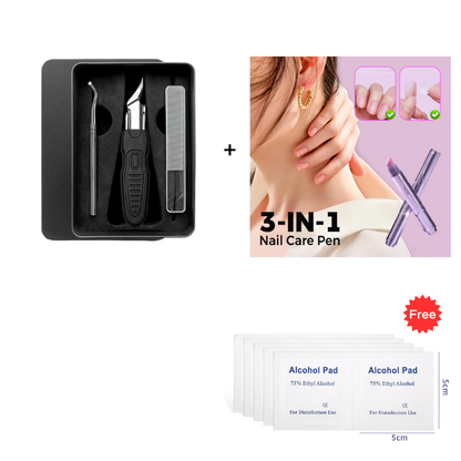 ✂️Professionelles 3-in-1 Pediküre-Scherenset – Präzisions-Nagelwerkzeug aus Edelstahl ✨